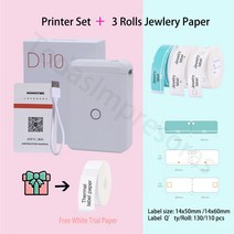 출력 Niimbot-D110 미니 포켓 감열식 라벨 메이커 기계 올인원 DIY 날짜 스티커 다양한 용지, [20] Add 3 rolls paper