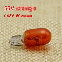 전기차 충전기 컨트롤러 디스플레이 및 신호등 전구 6 개 12V/55V/72V 3W 램프 방향 지시등 T10 W5W 전기 자전거 스쿠터 바이크 오토바이 용, [04] 55V 3W orange, 04 55V 3W orange