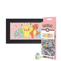퍼즐피플 샌드박스즈 포켓몬스터 카카오 팬시퍼즐 모음 직소퍼즐, 레츠고 피카츄와 친구들 300피스 팬시퍼즐 액자포함(우드블랙), 300p