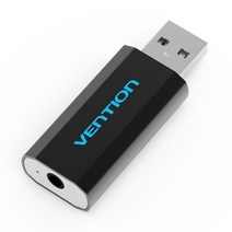 Vention-사운드 카드 USB 3.5mm 오디오 인터파 어댑터 2 인 1 이어폰 스피커 맥북 컴퓨터 노트북 PC 사운드, CHINA_VAB-S15-B