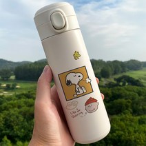 POMTOR 스누피텀블러 벚꽃 미니 디즈니 우정템 새지않는 보온병, 상세페이지 참조, 450ml 스누피 컵 BW1106 스누피, 상세페이지 참조
