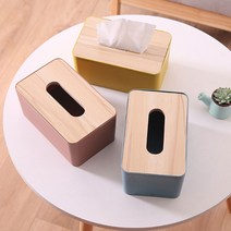 에코럭키 모던 우드탑 휴지케이스 인테리어 티슈케이스 화장지 물티슈 냅킨, 우드탑휴지케이스-브라운