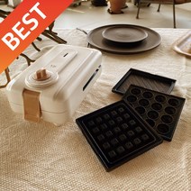 티에스아이 샌드위치 와플메이커 3 in 1 분리형 플레이트 3종, WT-1500T