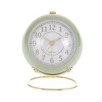 무소음 빈티지 엔틱 탁상시계 미니 알람 건전지 인테리어, 블루