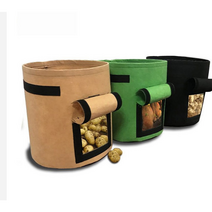 베란다화분 텃밭 화분 대형 부직포화분 가꾸기 그로우 고급, 7gallon(블랙)