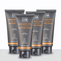 그루밍랩 남성용 에너제틱 프로 올인원 타우린 바디워시, 4개, 300ml