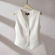 민소매 정장 자켓 캐주얼 면접 오피스룩 숏 여성조끼 봄가을