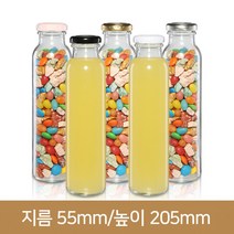 유리병 우유병 일자음료300투명(A) 38파이, 철마개 흰색, 1개