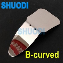 치과용 1 pc 치과 교정 구강 사진 거울 반사경 양면 치아 미백 도구 스테인레스 스틸 Autoclavable, 1 piece B curved