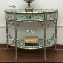 엔틱 미니 거실 복도 벽난로콘솔 Prodgf 1Pcs A Set ins 스타 팬 코너 콘솔 테이블, [01] 1