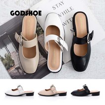 갓슈 GODSHOE (국내산) 버클스트랩 블로퍼 구두슬리퍼 플랫슈즈 여성구두