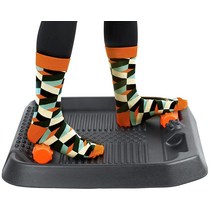 YESMET 스탠딩 데스크 매트 발 마사지 바가 있는 피로 방지 인체 공학적 플랫 컴포트 매트 사무실 및 주방 바닥용 (블랙), Black