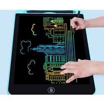 대형 LCD 패드 메모 보드 전자칠판 스마트 전자 메모장 그림 그리기 노트, 12인치 컬러 블루, 1개