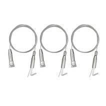 코텍 액자걸이 와이어1M 액자레일용 실버 3개입, 3개입 세트