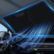 니녹 차량용 앞유리 접이식 햇빛가리개 (1+1) 2개, 햇빛가리개(대형+소형), 1세트