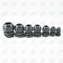 케이블글랜드 10pcs 블랙 나일론 스트레인 릴리프 땀샘 커넥터 pg7 pg9 pg11 pg13.5 pg16 pg19 pg21 pg25, 10개
