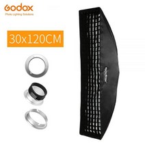 Godox-스트립 허니콤 그리드 직사각형 소프트박스 30x120cm 스트로브 스튜디오용 플래시 소프트박스 보웬스 프로포토 엘린크롬 마운트, for Elinchrom Mount