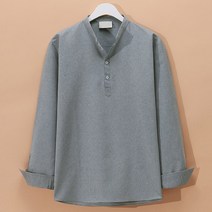 후앙스 남성용 데일리 스탠다드 옥스포드 헨리넥 긴팔 셔츠 GZCP-4922