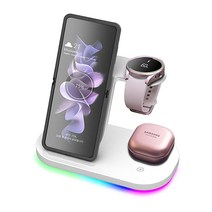 고부기 15w 4in1 갤럭시 고속 무선 충전기 멀티 거치대, 단품