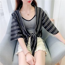 여성가디건코디 여름 얇은 숄 에어매쉬 래쉬가드 여성가디건패션 외 배합 슬립 끈나시 원피스 쁘띠 코트 953668026
