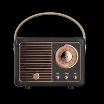 휴대용cd플레이어 씨디플레이어 레트로 블루투스 스피커 무선 usb 충전 서브 우퍼 fm, style1-블랙