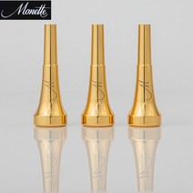 견고한 Monette Bb 트럼펫 마우스 피스 1.5C 7C 5C 3C 사이즈 프로 실버/골드 도금 구리 뮤지컬 황동 악기, 04 Gold 3C