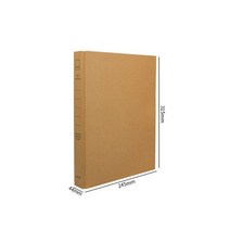 파일 클래식 크래프트 종이 폴더 2 링 바인더 A4 슬리브 문서 투명 시트 보호기, [02] As Picture