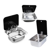 캠핑 장 카 싱크대 싱크볼 차박 카라반 개수대 세면대, 320X260MM 수도꼭지형 세트