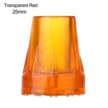 사발지팡이 할아버지 할머니 노인 네발 지팡이 고무 노르딕 Alpenstock 캠핑 하이킹, 03 Transparent Red-25mm