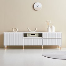 갤러리 템바보드 1200 1800 2400 거실장 tv다이 수납장 티비다이 시리즈, 21. 1800 오픈도어 좌측 높은형, 01.크림화이트