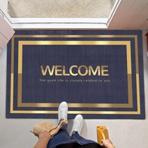 웰컴 WELCOME 매트 입구 발판 현관 업소용 입구 러그 어서오세요 발매트, 횡판(그레이 퍼플) + 90x120cm(가로판)