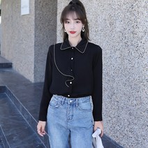 쉬폰 블라우스 하객 반팔 프릴 예쁜 패턴 20대여자쇼핑몰 스퀘어넥 검정블라우스 블라우스쇼핑몰 차이나카라셔츠