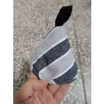 신형 천공예솜 단열냄비 손잡이 삼각냄비 모자 뚝배기 가마솥 손잡이 단열냄비 귀걸이, 1 건, 그레이 블랙 와이드 스트라이프