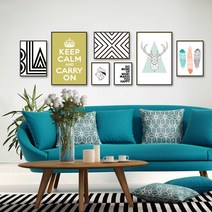 심플 포토월 원목 액자 벽 4인 소파 배경 포토월 크리에이티브 걸이 벽 액자 콤비, 간단한유럽스타일C-10, 결합 크기