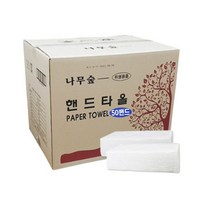 신라제지 2겹 엠보 키친겸용 나무숲 핸드타올 5000 실속형, 90매, 50개