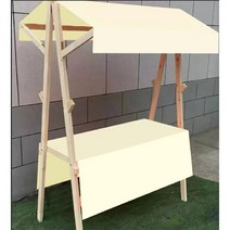플리마켓 가판대 진열대 행사장 부스 야외 이동식 노점, C84오프화이트폴딩스타일150x60x200