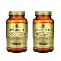 솔가 비타민D3 콜레칼시페롤 1000IU 250ct 소프트젤 2개