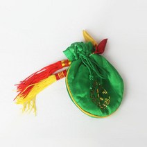 복주머니 1개 꼭두각시 선물 주머니 한복 소품, 초록색(1개)