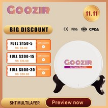 치과성분 치아미백 셀프치아미백제 Goozir CAD CAM CNC 치과 용 지르코니아 블록 SHT 다층 Dics 5 축 밀링, 20 98 x 18 mm B1