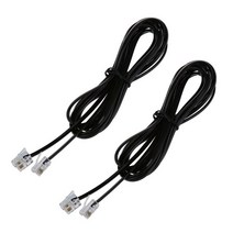 2X RJ11 6P4C 전화 케이블 코드 ADSL 모뎀 2 미터, [01] GRAY
