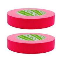 kvis 개퍼 테이프 gaffer tape 25mm x 25M, 형광핑크 2개