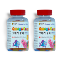 유아 키즈 성장기 어린이를 위한 오메가3 꾸미 90젤리 씹어먹는 어린이영양제 추천 오리진, 어린이오메가3 90꾸미 2병