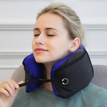 비행기목쿠션 휴대용목베개 블루 여행용목베개 여행용목쿠션 기내용목쿠션