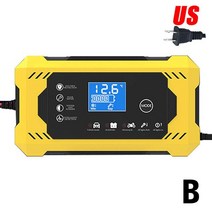 자동차배터리충전기 배터리 점프스타터 전기차 주행 차량용 24V 12V 6A 오토바이 자동차 충전기 수리 모터보트 전원 액세서리 시작 공급 도구 F9D0, 2.Yellow  US
