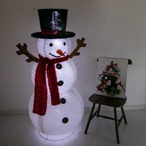 LED폴딩눈사람 (접이식) 150cm 크리스마스 장식 인형, LED100P 3in1 백색