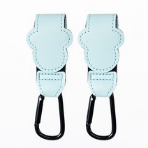 전동 수레 카트 1/2pcs PU 가죽 아기 가방 유모차 자전거 장바구니 베이비 카시트 기저귀 홀더 여행 액세서리, [11] 2PCS Blue