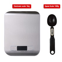 이유식 저울 핸드드립 커피 전자 베이킹 주방 510kg 디지털 lcd 디스플레이가있는 고정밀 식품 체중 감량 요리 을위한 무게 그램 및 온스, 5kg-스푼 저울