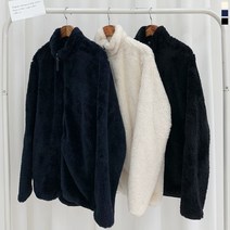티데일리 남녀공용 멜로우 오버핏 양면 후리스 집업 양털 빅사이즈 점퍼 긴소매