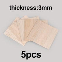 건축모형 basswood 재료 배스우드 공예 우드 발사 나무 시트 플라이 빈 미완성 보드 직사각형 조각 DIY 아, 04 100x100x3mm