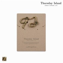 써스데이아일랜드 여성 T.I 로고 귀걸이 T186MAC134W _P084307478